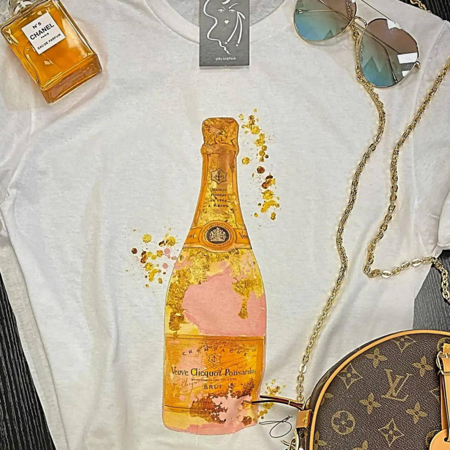 Pop the Bubbly Tee, Bubbly Tee, Champagne Tee, Women's Tee, Tee
