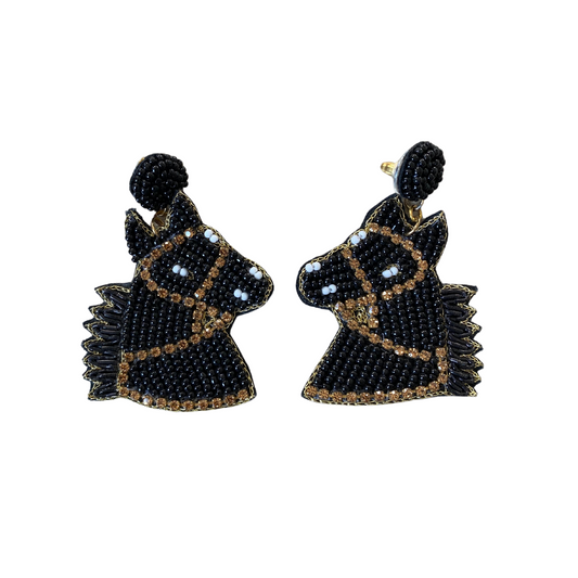 Beaded Horse Earrings