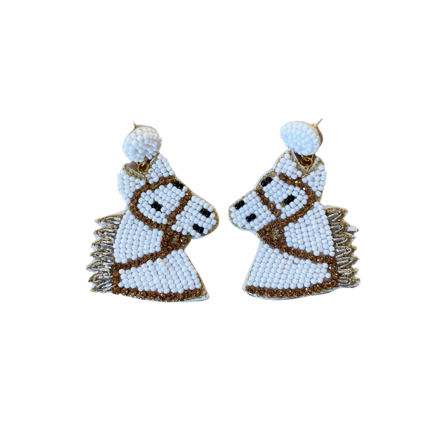 Beaded Horse Earrings