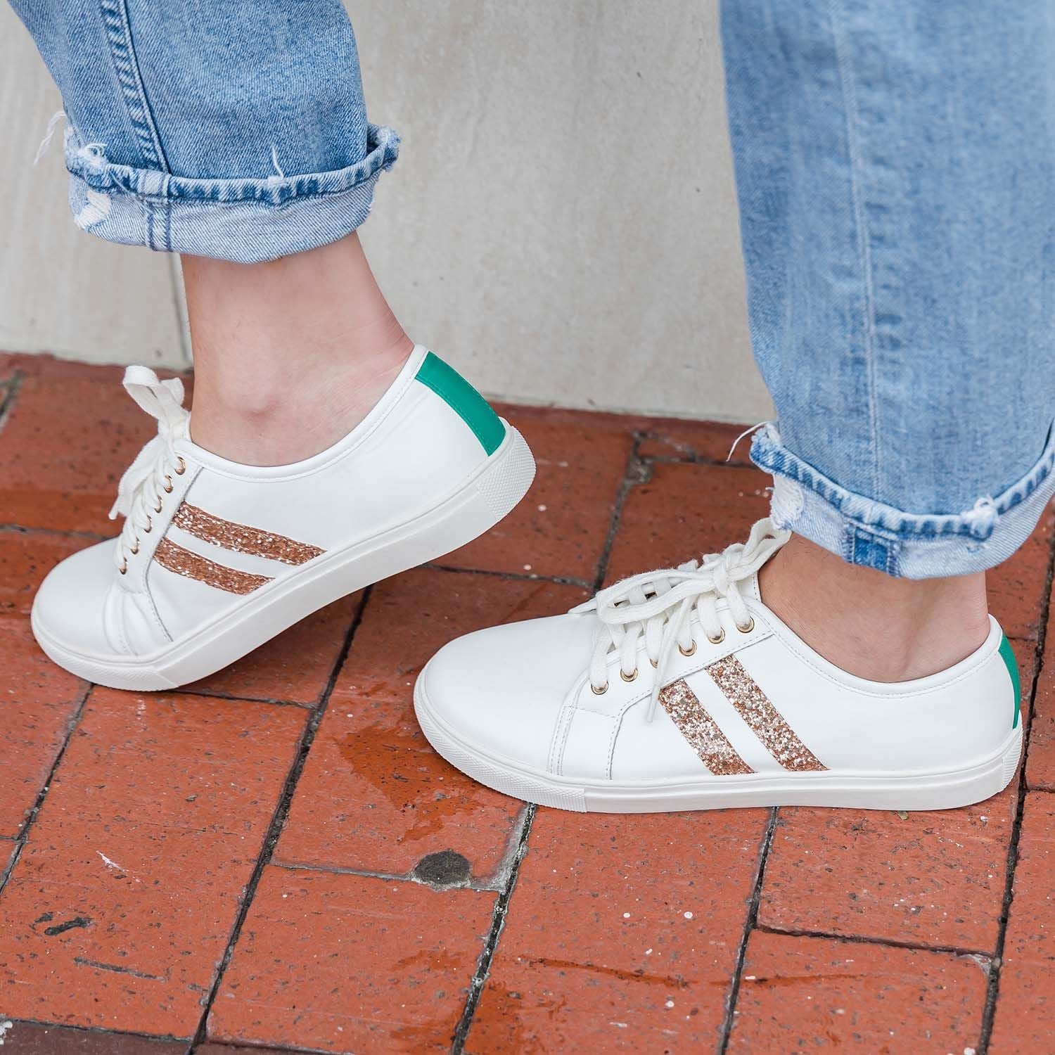 Gold Sneakers | Little Pink Boutique