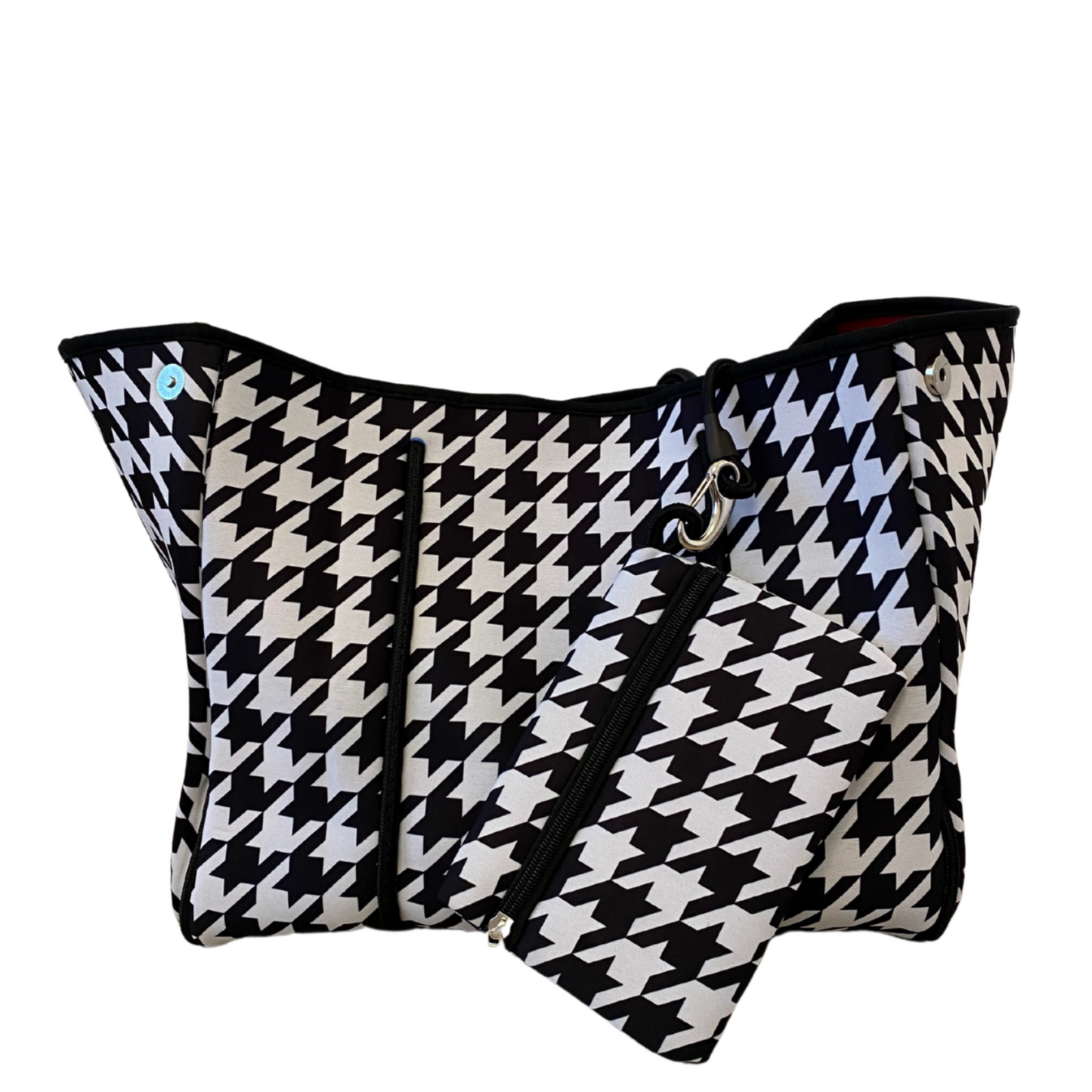 Houndstooth Neoprene Tote Bag, Neoprene Tote Bag, Neoprene Tote, Neoprene Bag, Travel Bag, Beach Tote, Beach Bag, Bag, Neoprene Accessories, Accessories