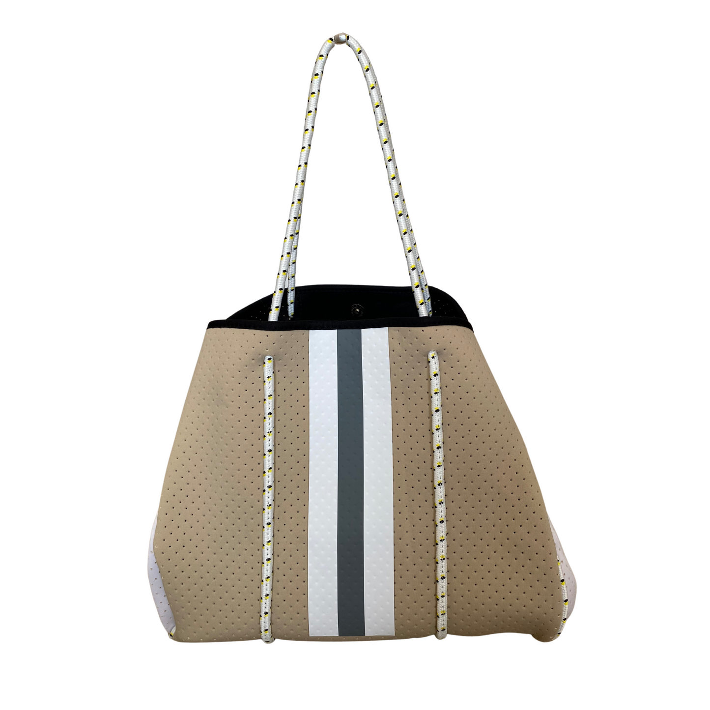 Tan and Grey Neoprene Tote Bag, Neoprene Tote Bag, Neoprene Tote, Neoprene Bag, Travel Bag, Beach Tote, Beach Bag, Bag, Neoprene Accessories, Accessories