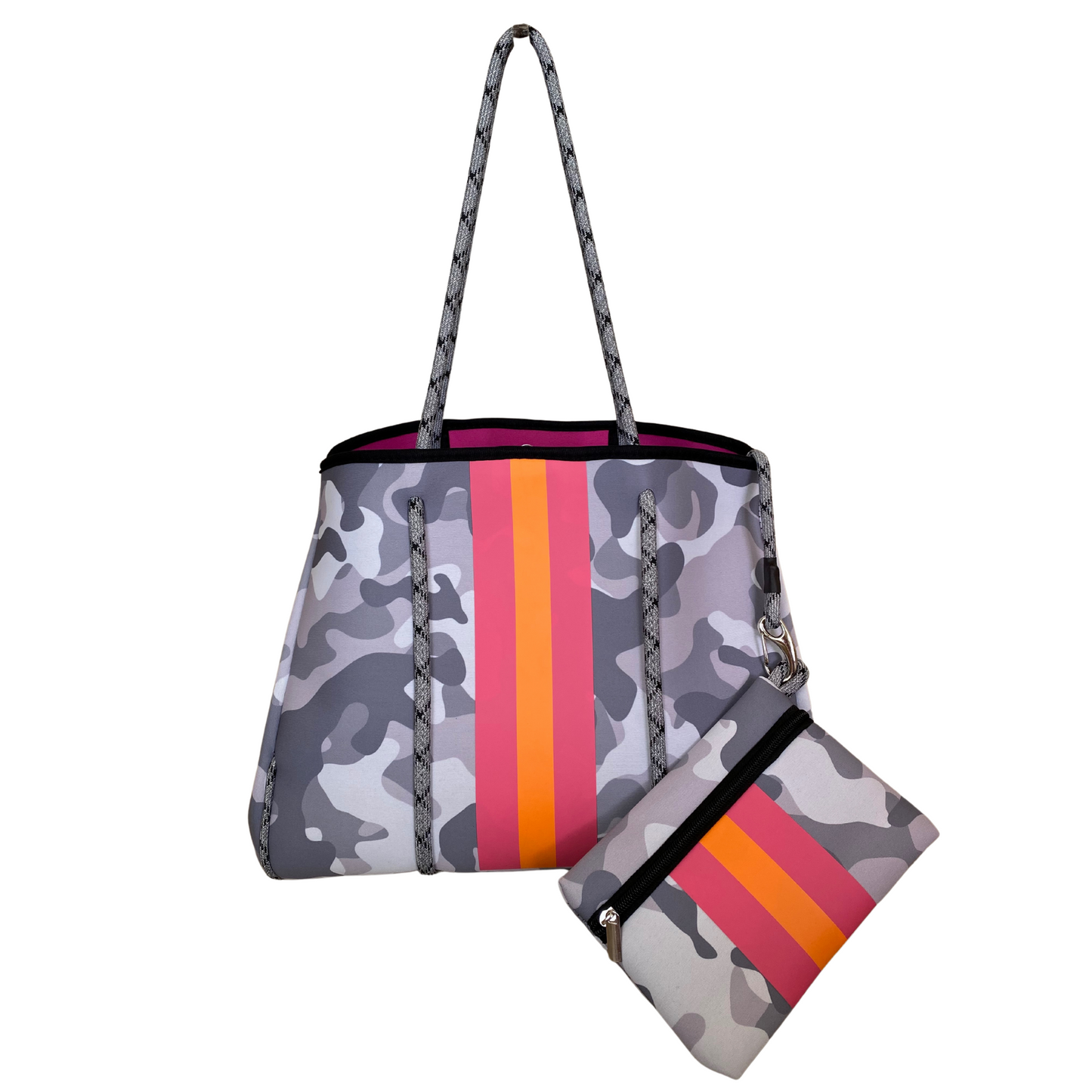 White Camo Neoprene Tote Bag, Neoprene Tote Bag, Neoprene Tote, Neoprene Bag, Travel Bag, Beach Tote, Beach Bag, Bag, Neoprene Accessories, Accessories