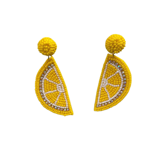 Accessories, Beaded Earrings, Earrings, Fruit, Jewelry, Lemons, Statement Pieces