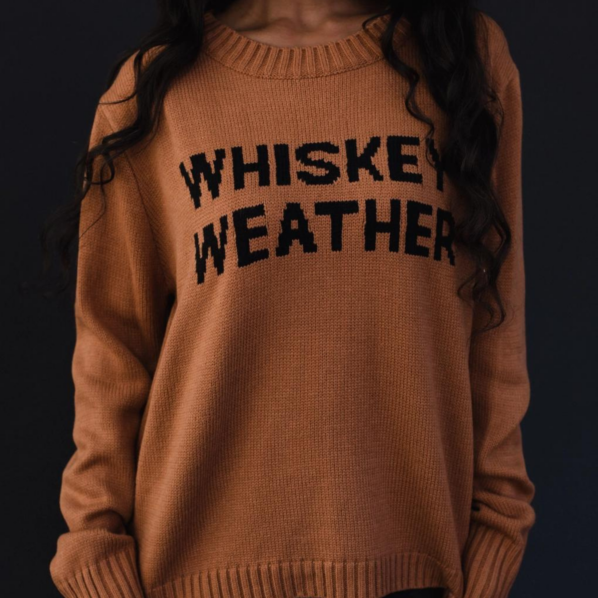 Whiskey Weather Sweater, Brown Sweater, Knit Sweater, Sweater  