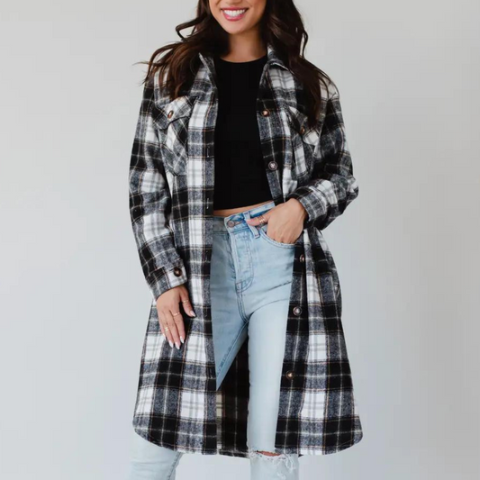 plaid long flannel, long flannel, long flannel jacket, flannel jacket, flannel, jacket