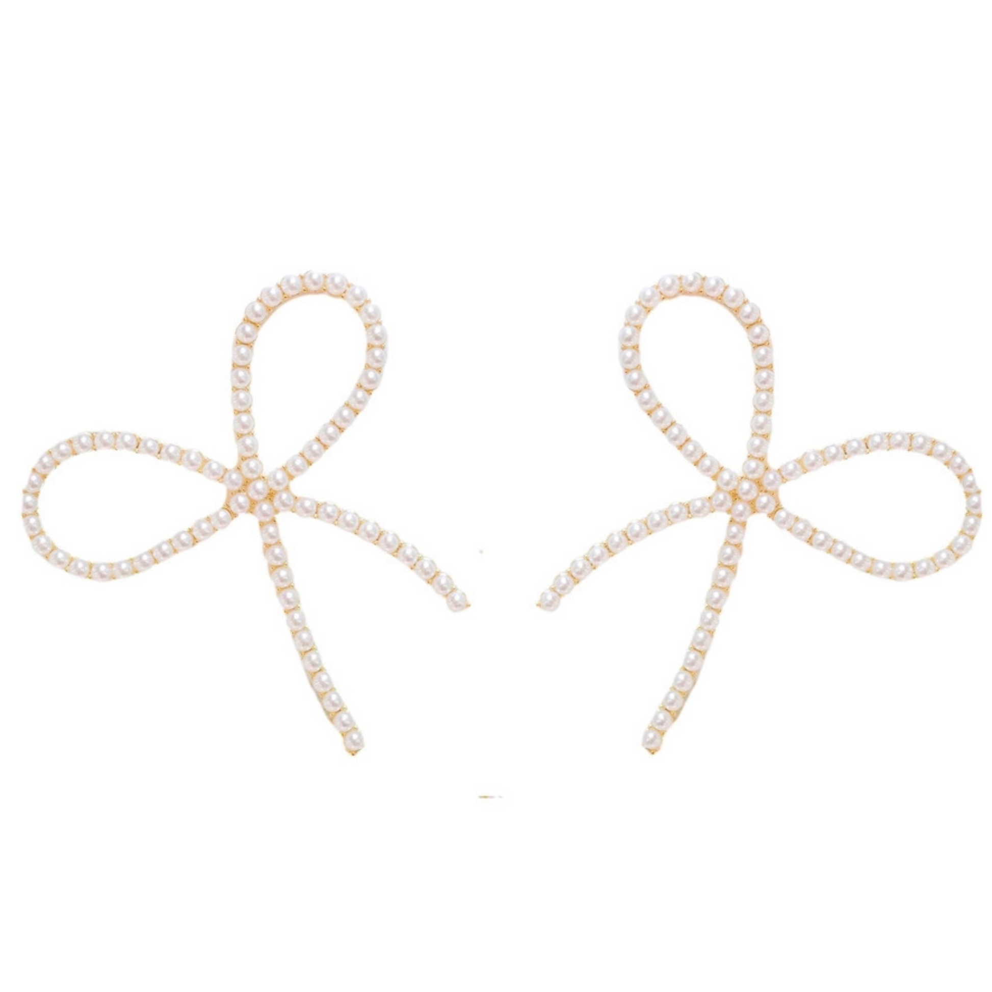 Pearl Statement Bow Earrings, Pearl Bow Earrings, Bow Earrings, Earrings 