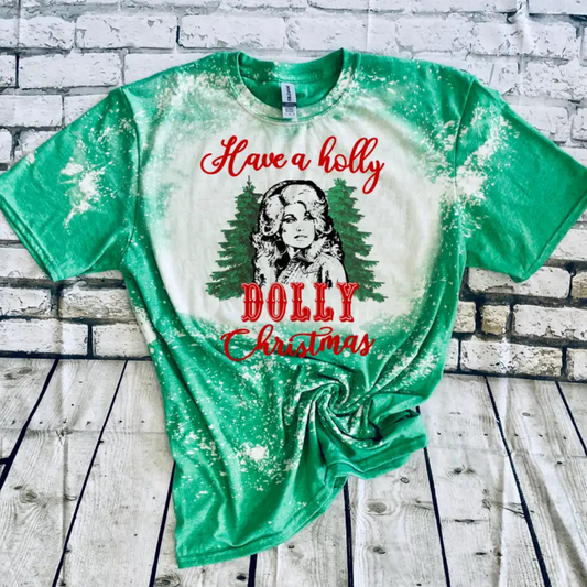 Have a Holly Dolly Christmas Tee, Holly Dolly Christmas Tee, Christmas Tee, Dolly Tee, Have a Holly Dolly Christmas T-shirt, Holly Dolly Christmas T-shirt, Dolly T-shirt, Holiday Tee, Holiday T-shirt  