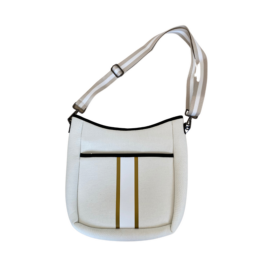 White and Neon Pink Stripe Neoprene Tote – Christy M Boutique 6700
