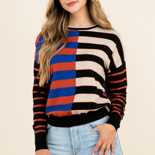 Colorblock Knit Sweater