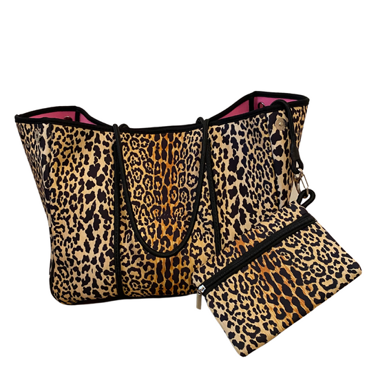 Exotic Leopard Neoprene Tote Bag, Leopard Print Neoprene Tote Bag, Neoprene Tote Bag, Neoprene Tote, Neoprene Bag, Travel Bag, Beach Tote, Beach Bag, Bag, Neoprene Accessories, Accessories