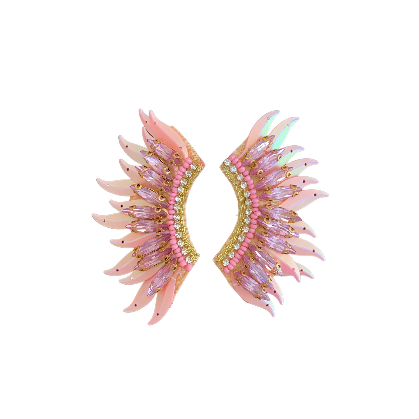 Light Pink Wing Earrings, Wing Earrings, Earrings, Fashion Accessories, Accessories