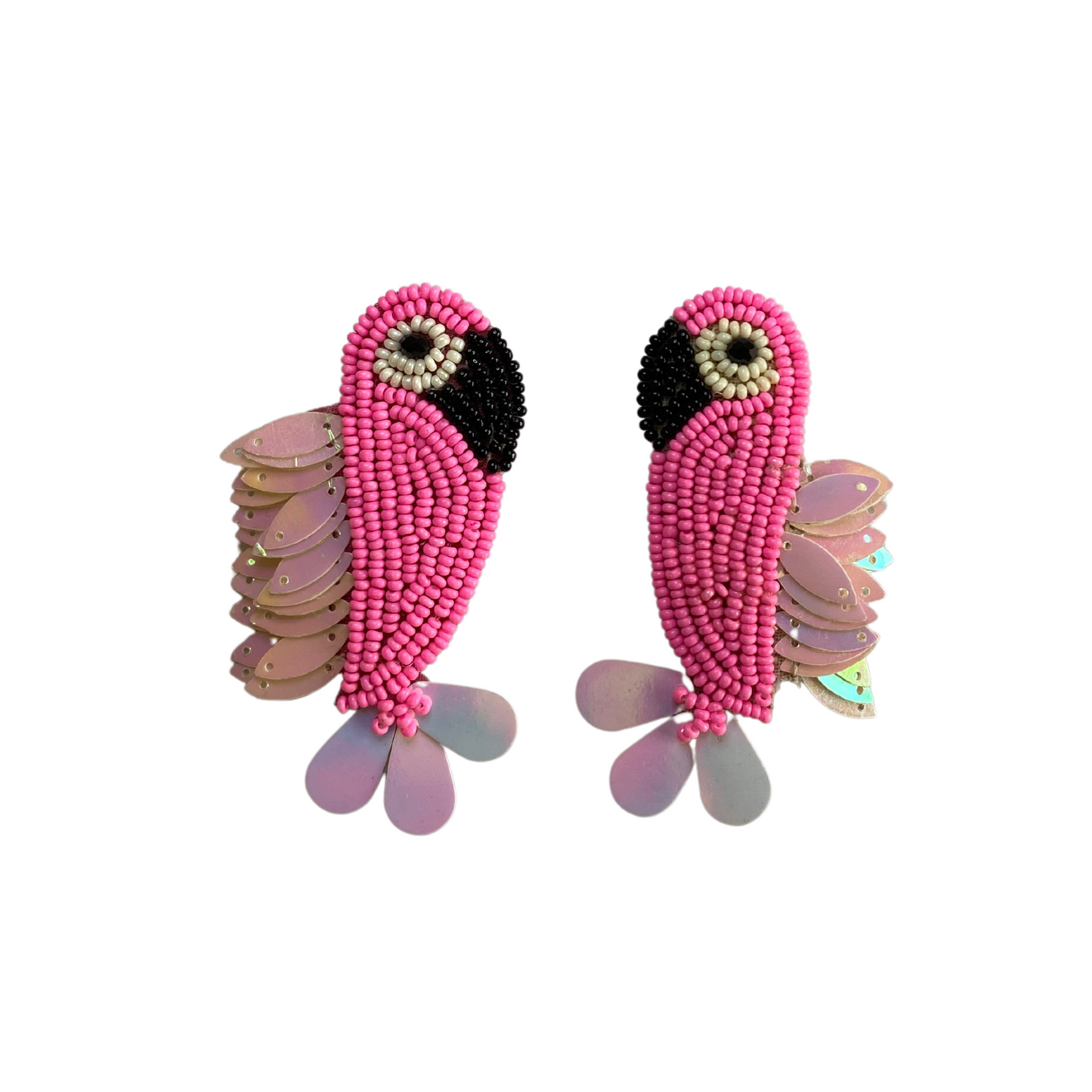Peachy Parrot Earrings, Parrot Earrings, Beaded Earrings, Earrings, Vacation Accessory, Vacation Outfit, Beach Accessories, Pool Accessories, Accessories